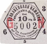 Adult ticket for Hamburger Hochbahn (HHA), the front (1920)