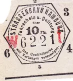 Adult ticket for Hamburger Hochbahn (HHA), the front (1921)