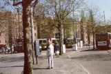 Amsterdam extra line 6 with articulated tram 802 at Haarlemmermeerstation (1989)