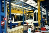 Amsterdam low-floor articulated tram 2013 inside Haarlemmermeerstation (2002)