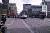 Amsterdam tram line 1 with low-floor articulated tram 2042 on Leidsestraat (2004)