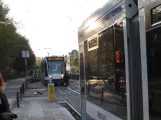 Amsterdam tram line 10 with low-floor articulated tram 2032 on Frederiksplein (2009)