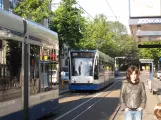 Amsterdam tram line 14 with low-floor articulated tram 2095 at Plantage Lepellaan (2009)