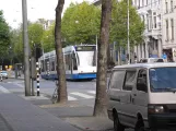 Amsterdam tram line 14 with low-floor articulated tram 2096 close by Artis (2009)