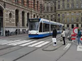 Amsterdam tram line 17 with low-floor articulated tram 2122 on Raadhuisstraat (2022)