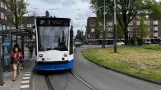 Amsterdam tram line 2 with low-floor articulated tram 2117 at Hoofddorpplein (2022)