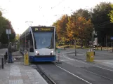 Amsterdam tram line 7 with low-floor articulated tram 2102 on Frederiksplein (2009)