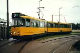 Amsterdam tram line 9 with articulated tram 722 at Diemen (Sniep) (2002)