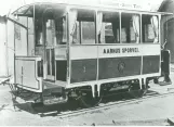 Archive photo: Aarhus horse tram 1 inside Scandia's gård (1884)