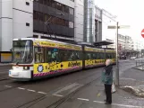 Augsburg tram line 3 with articulated tram 606 near Königsplatz (2010)