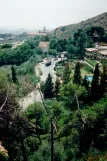 Barcelona tourist line 55 with railcar 6 on Avinguda del Tibidabo (1997)