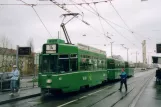 Basel tram line 14 with railcar 493 at Dreirosenbrücke (2006)