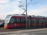 Belgrade low-floor articulated tram 1508 at Blok 42 (2016)