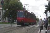 Belgrade tram line 13 with articulated tram 377 on Nemanjina (2008)