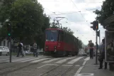 Belgrade tram line 2 with articulated tram 238 on Nemanjina (2008)