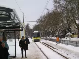 Berlin fast line M1 with low-floor articulated tram 1015 at Wiesenwinkel (2010)