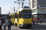 Berlin fast line M4 with articulated tram 7010 at Alexanderplatz (2012)