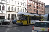 Berlin tram line 12 with low-floor articulated tram 2013 near Rosenthaler Platz (2012)