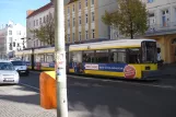 Berlin tram line 62 with low-floor articulated tram 1085 near Bahnhofstr. / Seelenbinderstr. (2012)