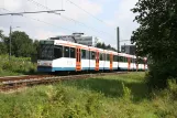 Bielefeld tram line 2 with articulated tram 586 near Am Wellbach (2006)