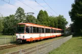 Bielefeld tram line 3 with articulated tram 533 near Lutherkirche (2006)