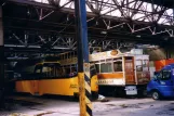 Blackpool railcar 602 inside Blundell St. (2006)