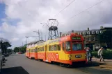 Blackpool tram line T with railcar 672 at Fleetwood Ferry (2006)