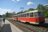 Bratislava tram line 1 with railcar 7806 at Botanická záhrada (2008)