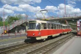 Bratislava tram line 12 with railcar 7757 at Botanická záhrada (2008)