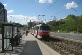 Bratislava tram line 12 with railcar 7785 at Botanická záhrada (2008)