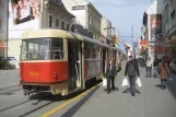 Bratislava tram line 13 with articulated tram 7084 at Poštová (2008)