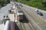 Bratislava tram line 9 with railcar 7833 at Botanická záhrada (2008)