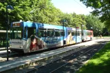 Braunschweig tram line 2 with articulated tram 8158 at Anklamstr. (2014)