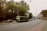 Bremen extra line 5 with articulated tram 431 near Theater am Leibnizplatz (1989)