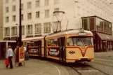 Bremen extra line 5 with articulated tram 439 close by Hauptbahnhof (1982)