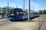 Bremen tram line 10 with low-floor articulated tram 3068 at Gröpelingen (2011)