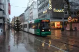 Bremen tram line 2 with low-floor articulated tram 3004 on Obernstr. (2012)