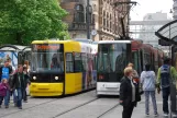 Bremen tram line 2 with low-floor articulated tram 3022 at Domsheide (2014)