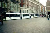 Bremen tram line 2 with low-floor articulated tram 3024 near Obernstr. (2000)