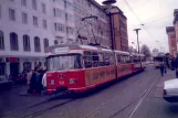 Bremen tram line 6 with articulated tram 521 "Ansgar" at Hauptbahnhof (1987)