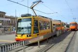 Brno tram line 6 with low-floor articulated tram 1820 at Hlavní Nádraží (2008)