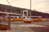 Budapest tram line 2  on Jane Haining rakpart (1983)