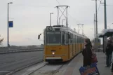 Budapest tram line 4 with articulated tram 1315 at Petőfi híd (2006)