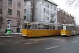 Budapest tram line 41 with articulated tram 1445 near Móricz Zsigmond körtér (2013)