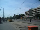 Budapest tram line 42 with articulated tram 1474 at Határ út M (2008)