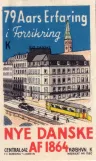 Cardboard tag: Copenhagen tram line 2  on Stormbroen (1954)