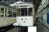 Chemnitz railcar 15 in Straßenbahnmuseum (2015)