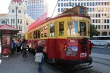 Christchurch Tramway line with railcar 178 at Christchurch Tramway (2011)