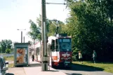 Cottbus tram line 3 with articulated tram 133 at Sandow (2004)