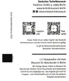 Day pass for German Museum of Technology Berlin (DTMB), the back (2024)